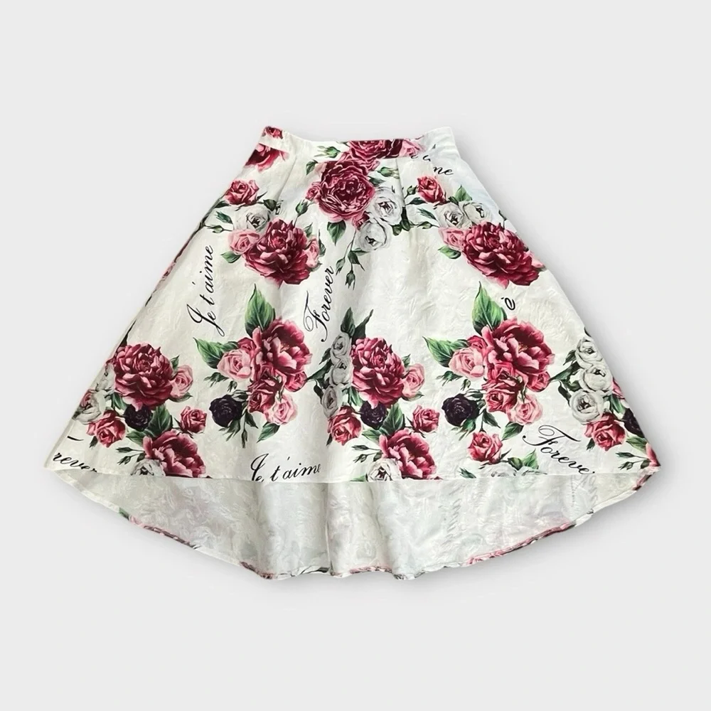 Fashion Nova Floral “Je T’aime Forever” Two-Piece Set – Size Medium - Picture 2 of 5